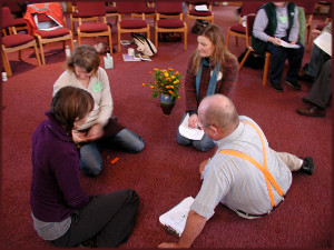 a small group discussion during an NVC Level one training